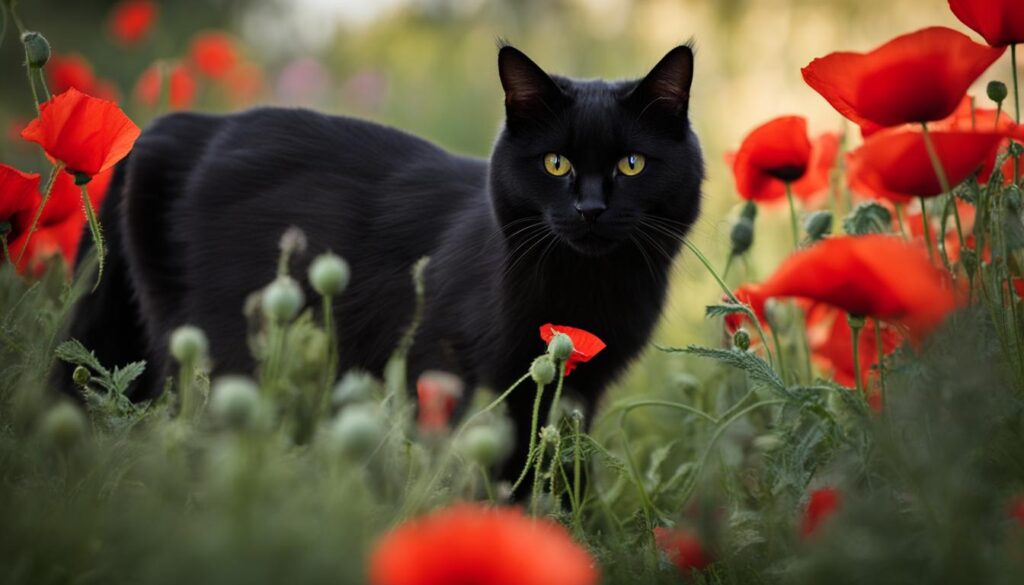 Dangers of poppies for cats