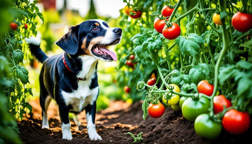 Tomato plants and dogs Tomato plants and dogs