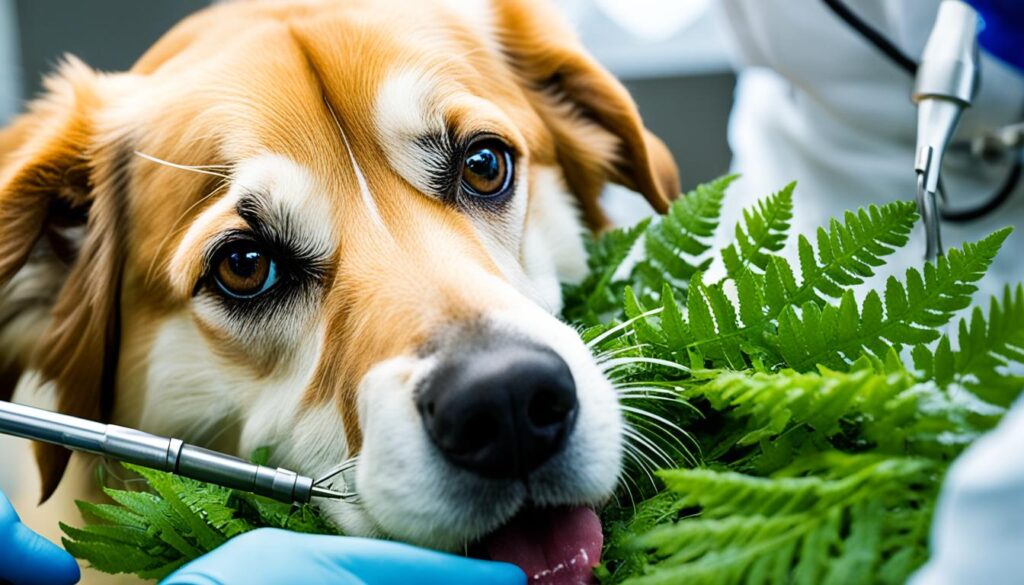 Treatment for fern ingestion in dogs