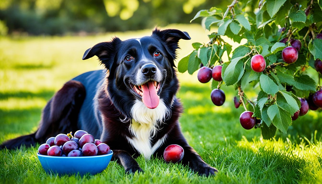 are plums poisonous to dogs