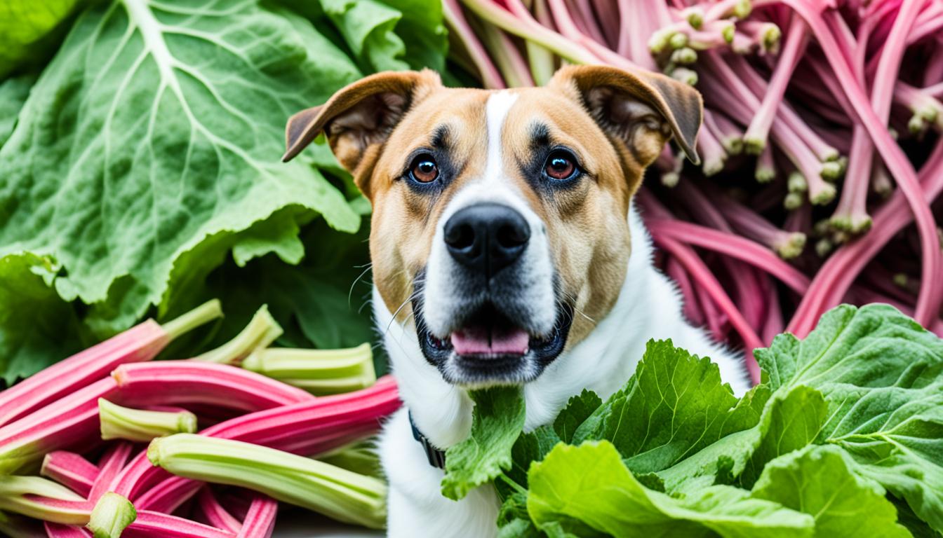 are rhubarb leaves poisonous to dogs