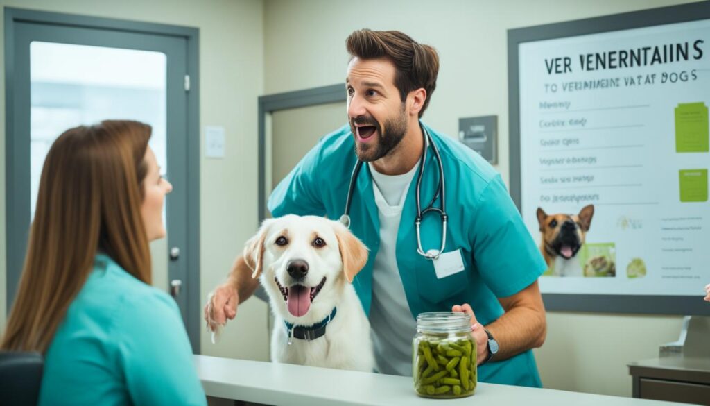 consulting a veterinarian consulting a veterinarian