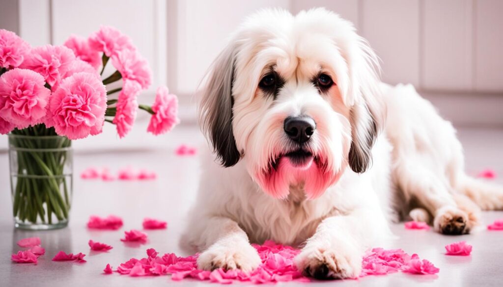 dog ingestion of carnation