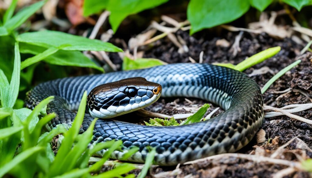 rat snake in the garden