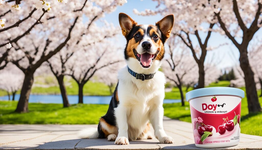 safety of cherry-flavored yogurt for dogs