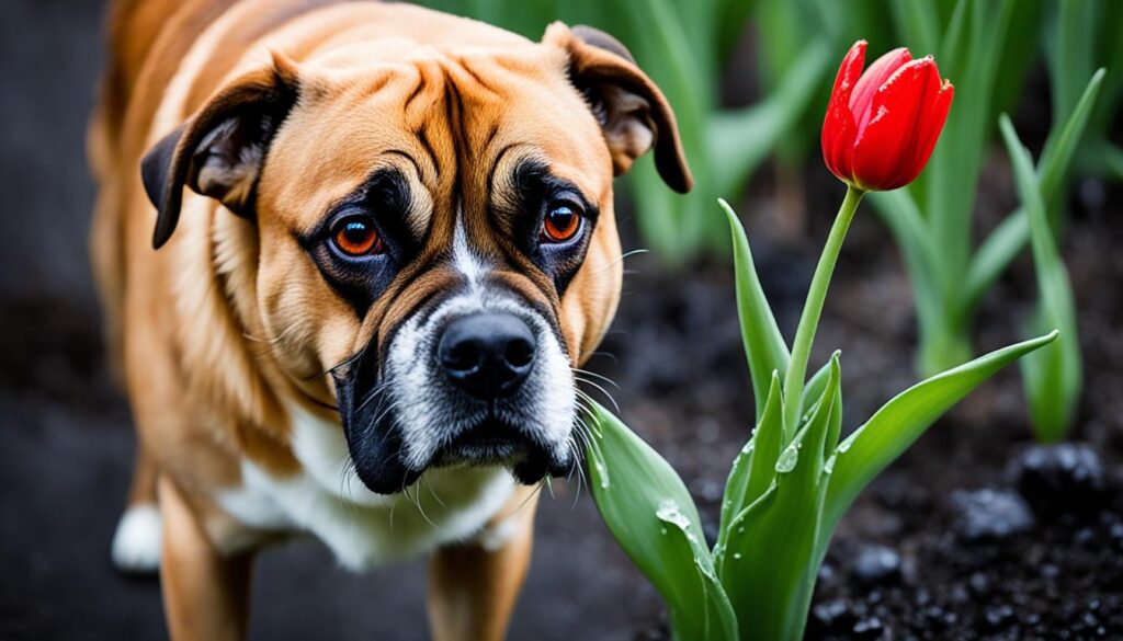 tulips toxic to dogs