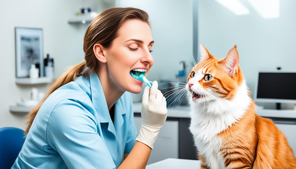how to brush cat's teeth