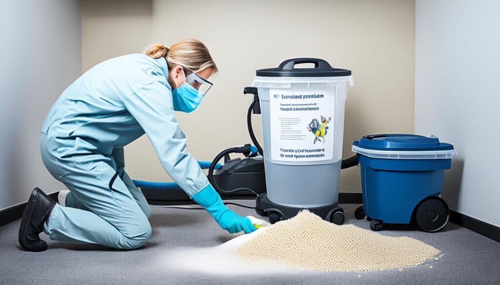 Cleaning measures for flea eradication