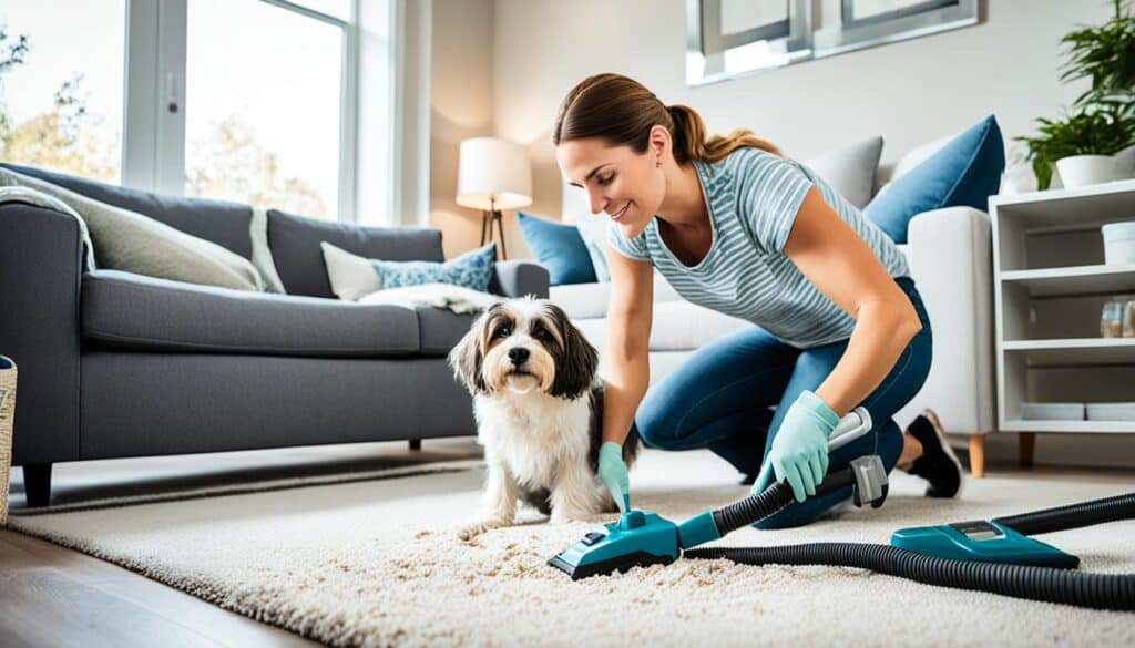 cleaning home for fleas