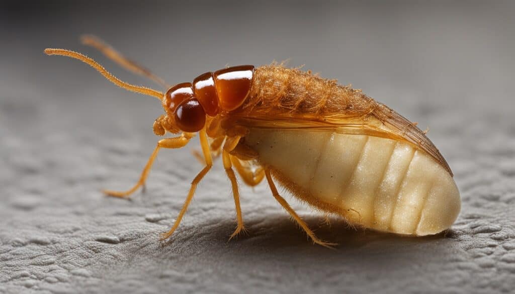 development of flea eggs and larvae