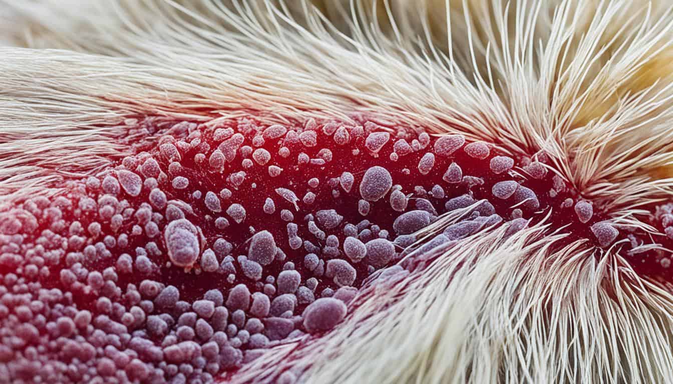 flea bite scabs on dogs