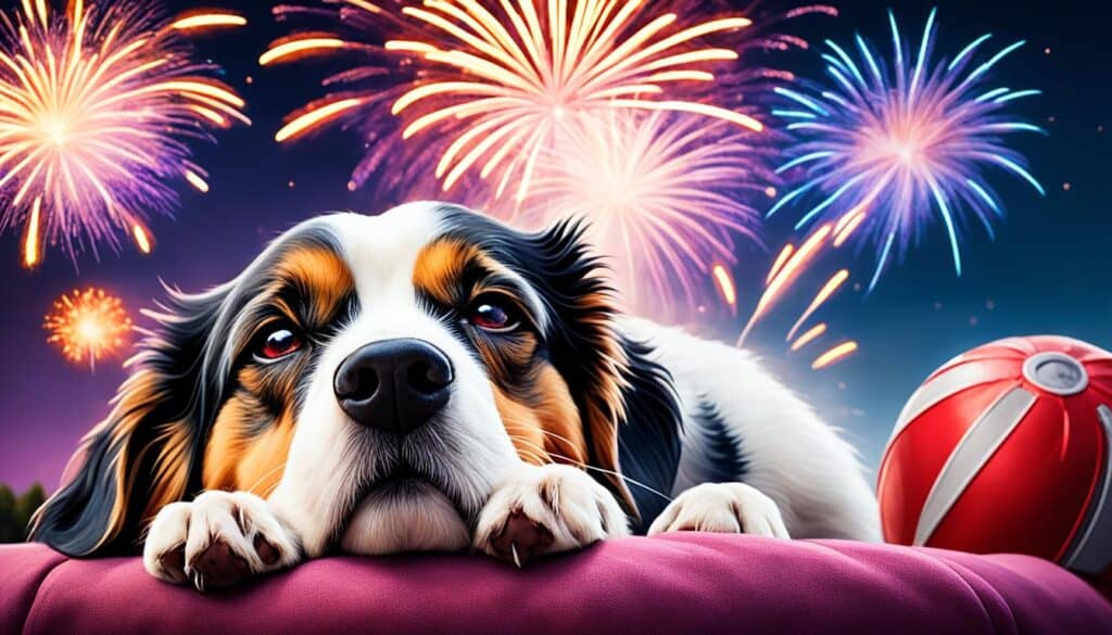 managing dog's fireworks fear